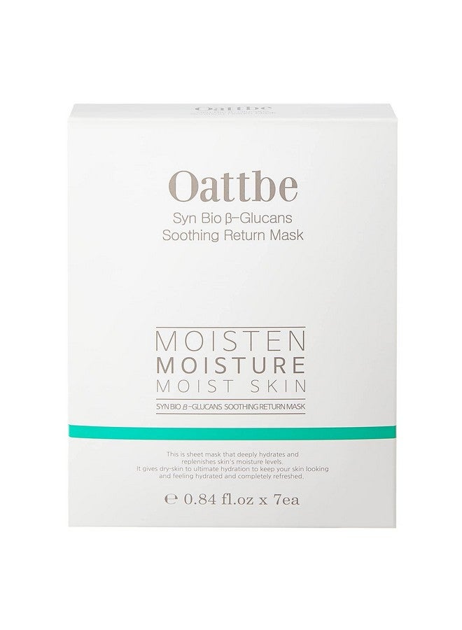 Oattbe Syn Bio Beta Glucan 7 Pack Premium Korean Sheet Masks Instantly Hydrating Face Masks With 5 Types Of Hyaluronic Acid And Antioxidants - Image 1