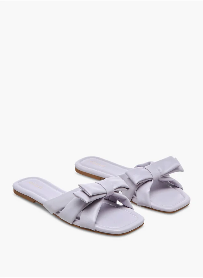 سيليست Women's Bow Detail Slip-On Flat Sandals