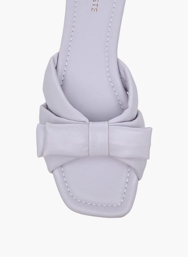 Celeste Women's Bow Detail Slip-On Flat Sandals