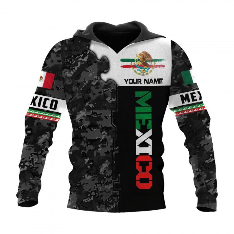 2025 Men'S Sweatshirt Mexican Logo Boys' Sweatshirt 3D Digital Printing European Size Hooded Sweatshirt - Image 4