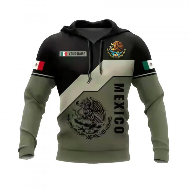 2025 Men'S Sweatshirt Mexican Logo Boys' Sweatshirt 3D Digital Printing European Size Hooded Sweatshirt - Image 2