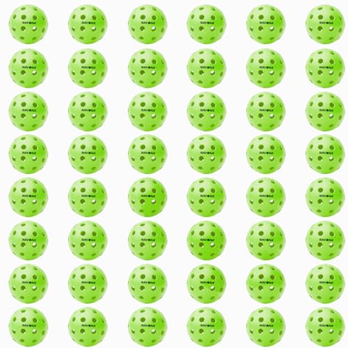 Navona 48 Pack Premium 40-Holes Outdoor Pickleball Balls, Meet USAPA Official Requirement, Perfectly Balanced, High Bounce True Flight, Durable Outdoor Pickleball Set - Image 1