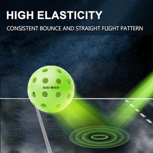 Navona 48 Pack Premium 40-Holes Outdoor Pickleball Balls, Meet USAPA Official Requirement, Perfectly Balanced, High Bounce True Flight, Durable Outdoor Pickleball Set - Image 5