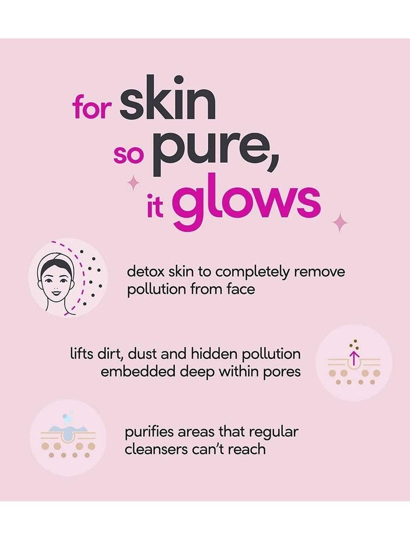 Pond's Pure white Face Cleanser with Foam for Hydrated Skin; Activated Charcoal and Green Tea gives Radiant Skin, 100g Pack of 3 - Image 5