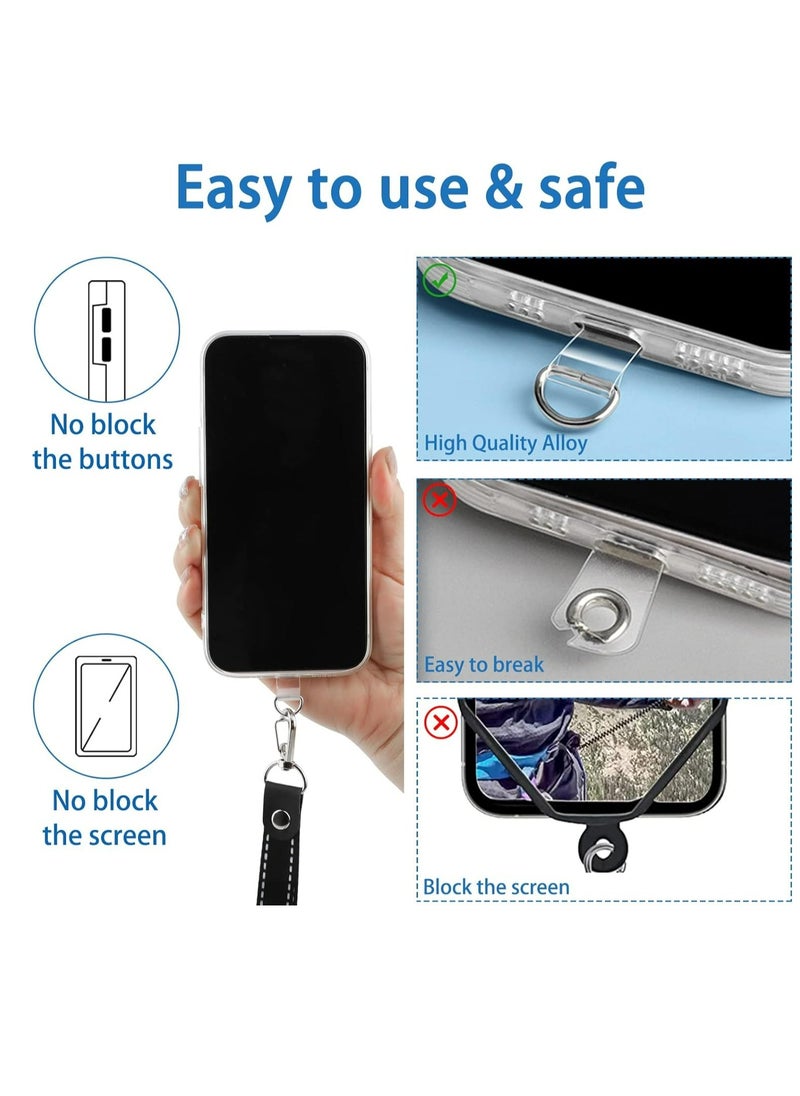 Generic Phone Tether Tab, 5 Pieces Universal Phone Lanyard Patch Without Adhesive,Phone Lanyard Replacement Part for Cell Phone Strap(Transparent)  - Image 5