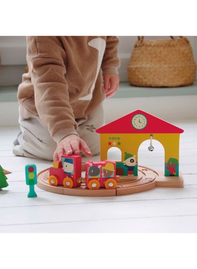 دجيكو مجموعة قطار خشبي مصغر - Image 1