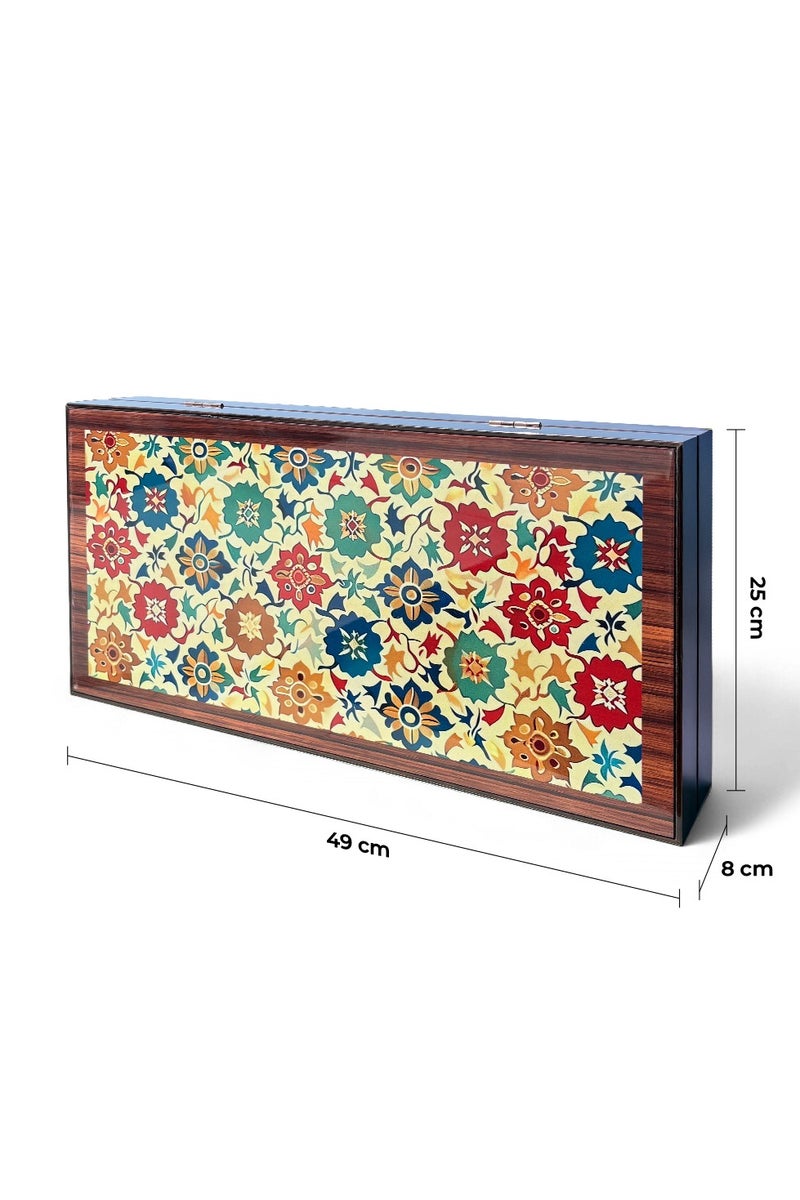 Biggdesign Backgammon Set with Dice and Checkers, MDF Body, Magnetic Lock, Durable Gloss Finish, Scratch-Proof Surface, Board Games for Gift – Made in Turkey - Image 2