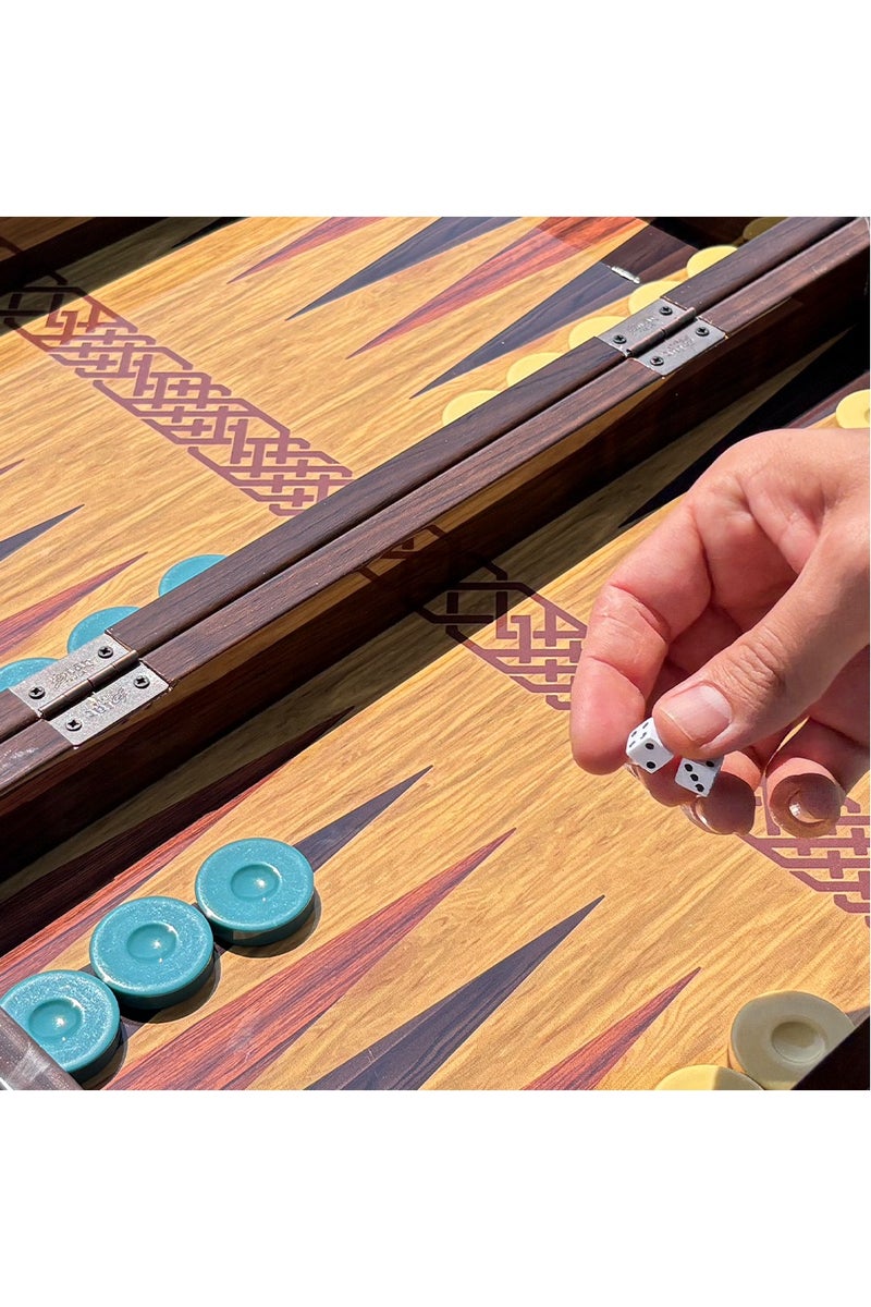 Biggdesign Backgammon Set with Dice and Checkers, MDF Body, Magnetic Lock, Durable Gloss Finish, Scratch-Proof Surface, Board Games for Gift – Made in Turkey - Image 4