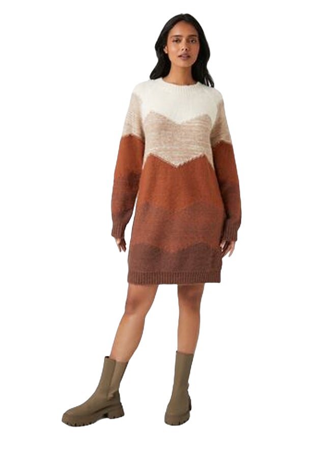 FOREVER 21 Chevron Mini Sweater Dress  - Image 1
