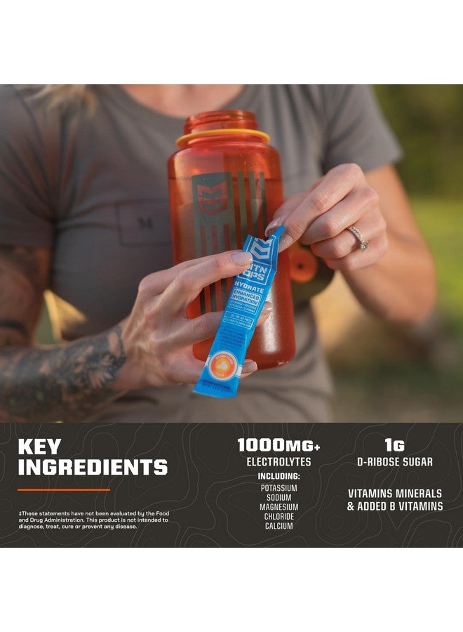 MTN OPS MTN OPS Hydrate Electrolytes Powder Drink Mix, 20 Single Serving On-The-Go Electrolyte Packs with Over 1000mg of Electrolytes per Serving, Lemon Lime  - Image 4