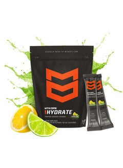 MTN OPS MTN OPS Hydrate Electrolytes Powder Drink Mix, 20 Single Serving On-The-Go Electrolyte Packs with Over 1000mg of Electrolytes per Serving, Lemon Lime  - Image 1