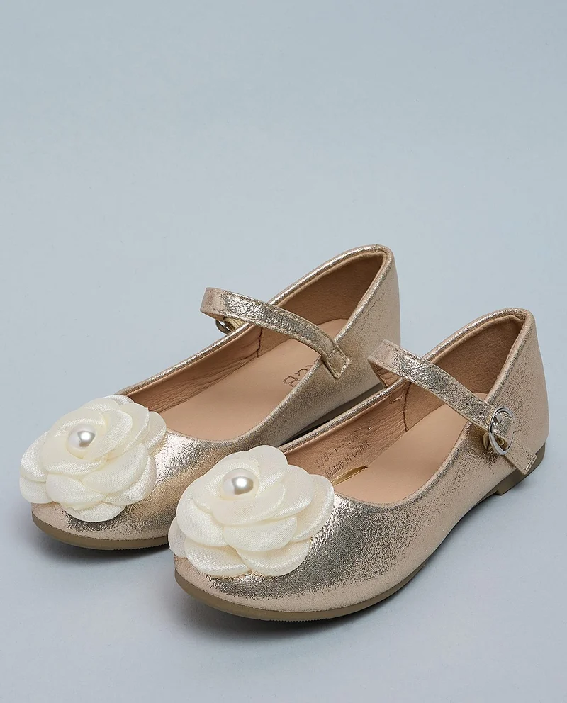 أر أند بي Rose Appliqued Mary Jane Shoes