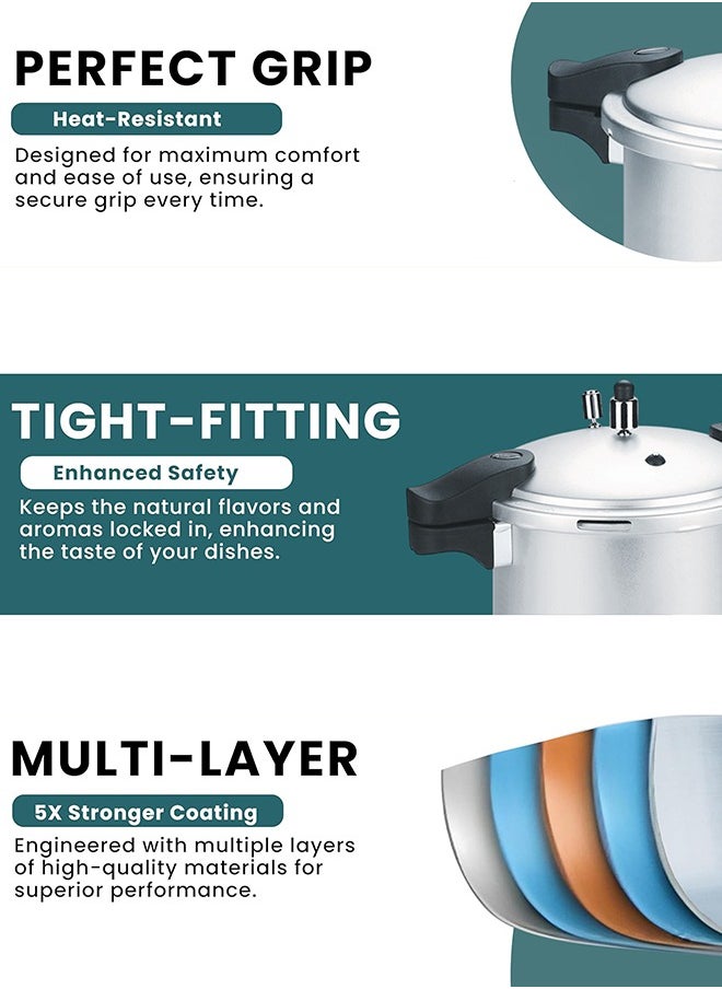 Kitchen King Available in sizes ranging from 3 liters to 60 litersLiters Kitchen King Blaze 3L Premium Pressure Cooker – Anodized Aluminium, High-Pressure Cooking, GRS Safety, Pressure Indicator, Extra Gas Kit, Multipurpose Use, Heavy Base, Easy Open Handle Silver  - Image 5