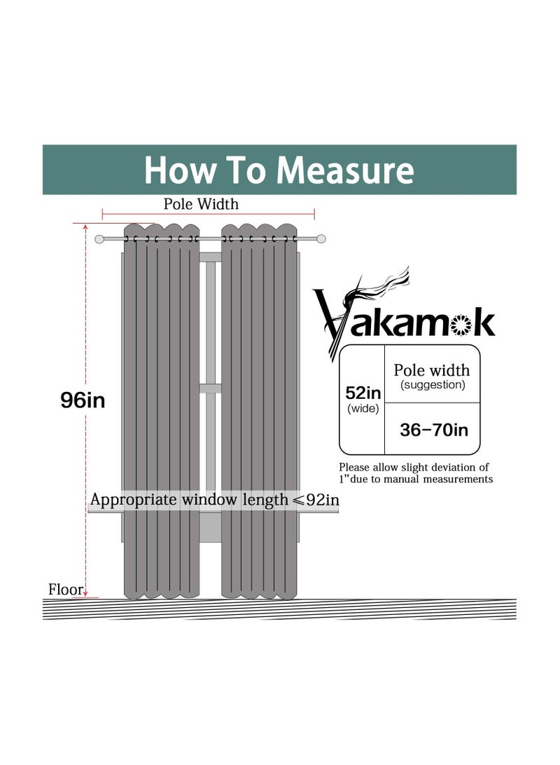 Yakamok Thermal Insulated Grommet Blackout Curtains with 2 Ties for Bedroom/Living Room, Light Blocking Curtain for Kitchen (52Wx96L, Burgundy red, 2 Panels) - Image 2