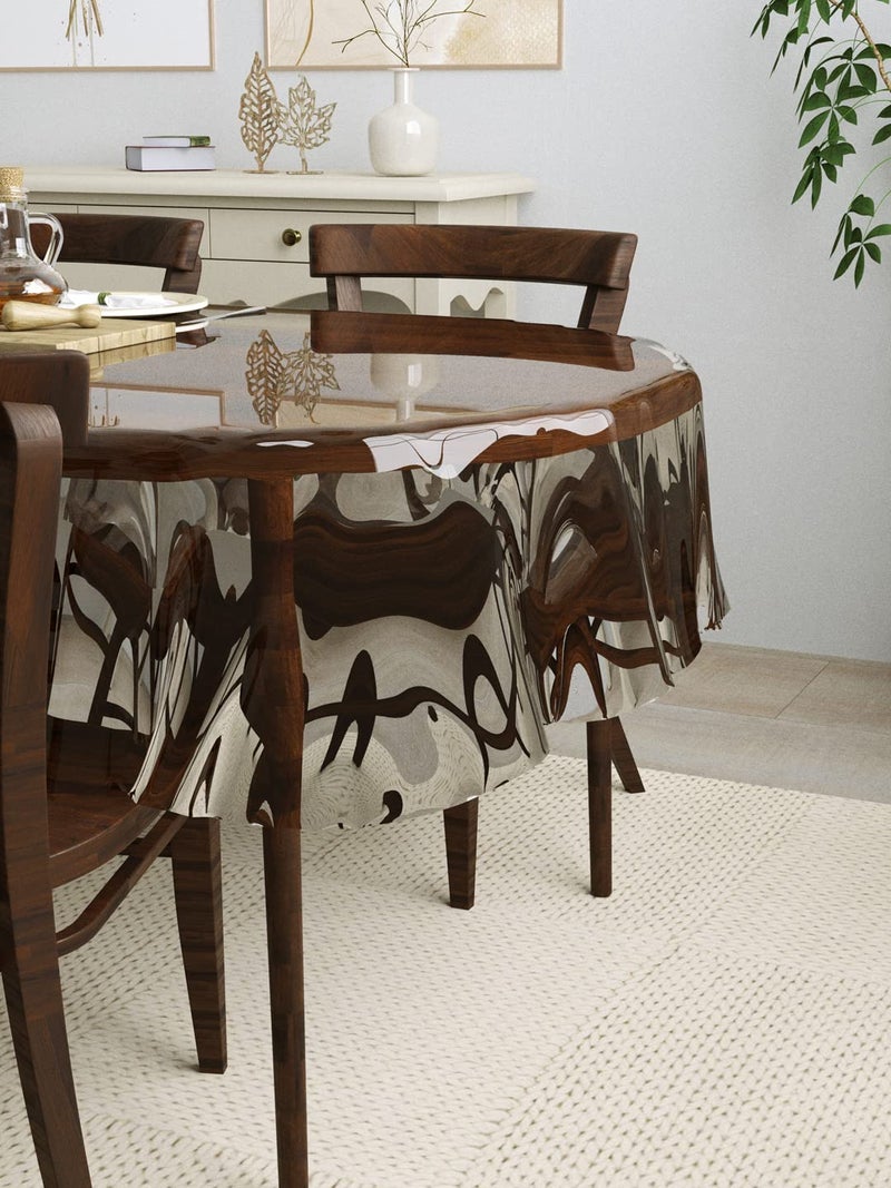 Clasiko 4 Seater Oval Dining Table Cover; 54x78 Inches or 137x198 Cms; Material - PVC; Anti Slip; Without Border - Image 2