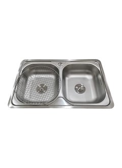 Double Pot Of Stainless Steel Turkish Kitchen Sink, Size 50Cm X 80Cm