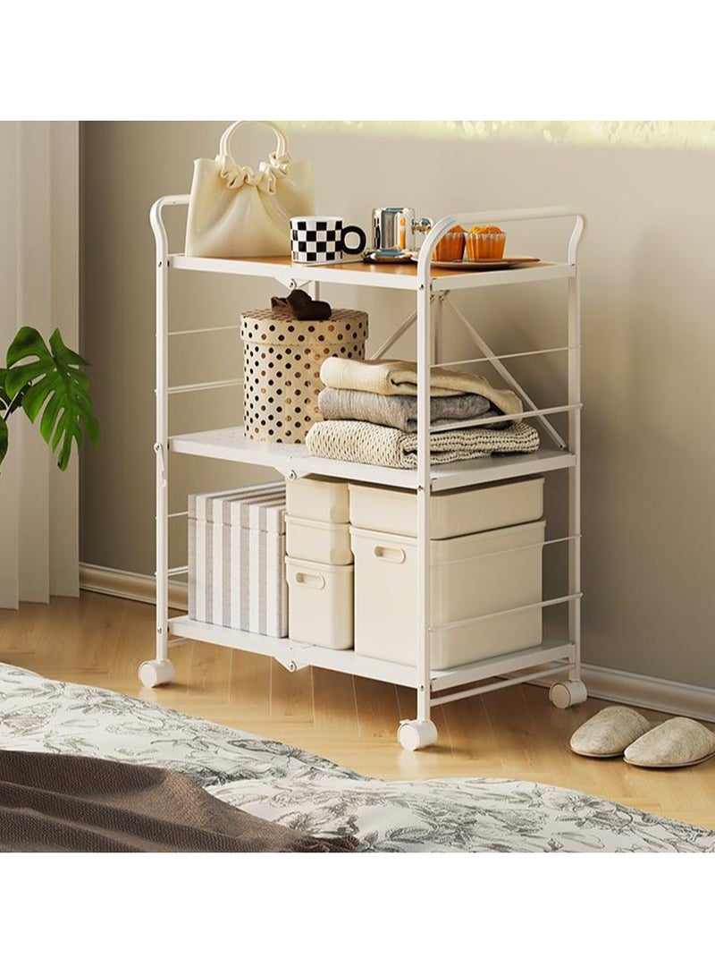 DubaiGallery Foldable Storage Shelves 3 Tier, Storage Racks Kitchen Cabinet, Shelf Storage Multipurpose Rack for Living Room Bedroom Kitchen Garage Easy Assembly - Image 3