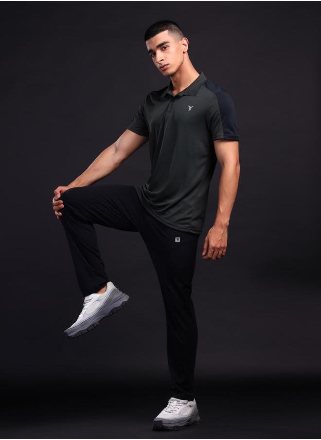 Technosport Technosport Men Black Solid 4-Way Stretch Track Pants  - Image 5