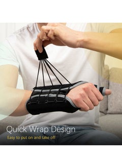 BraceUP Quick Wrap Wrist and Thumb Brace - Wrist Brace with Thumb Support for Thumb Spica Splint, Dequervains Tendonitis Wrist Brace with Thumb Stabilizer (Right Hand)  - Image 2