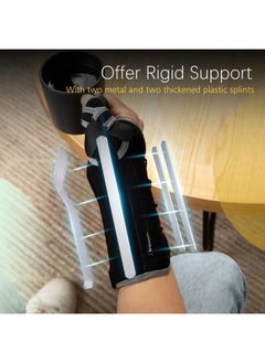 BraceUP Quick Wrap Wrist and Thumb Brace - Wrist Brace with Thumb Support for Thumb Spica Splint, Dequervains Tendonitis Wrist Brace with Thumb Stabilizer (Right Hand)  - Image 3