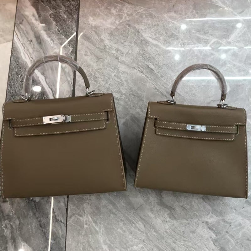 Women'S Handbag Palm Print Second Generation Kelly Bag Cowhide Mini Kelly Bag Shoulder Bag Crossbody Small Handbag - Image 1