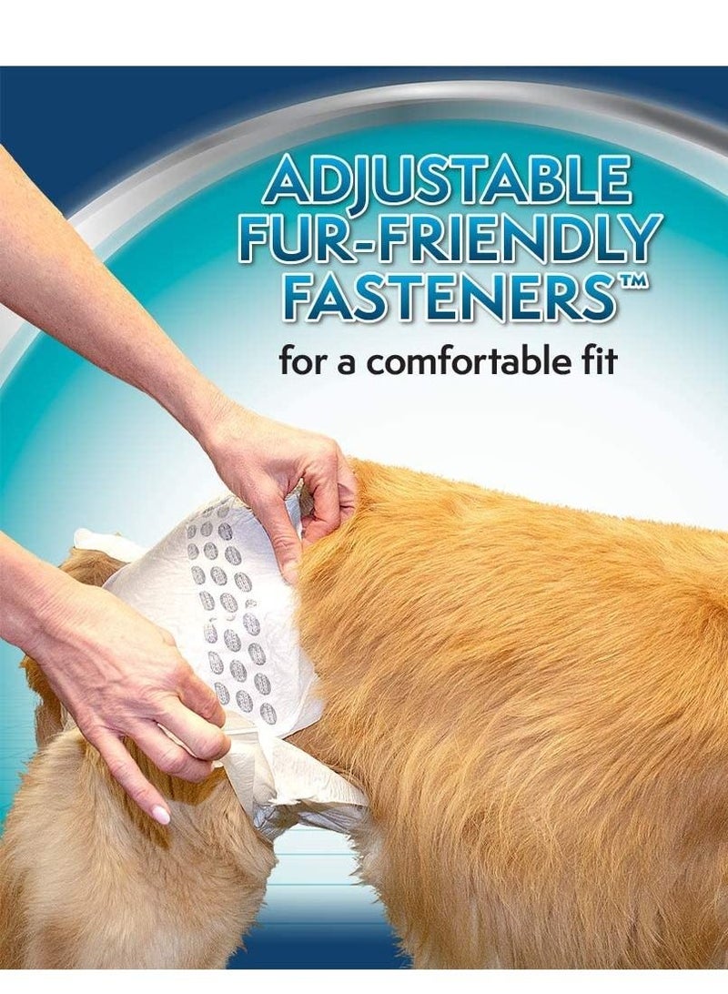 Simple Solution 12 قطعة من حفاضات الكلاب النسائية ذات المقاس الكبير/الكبير المحسّنة للاستخدام مرة واحدة - Image 4