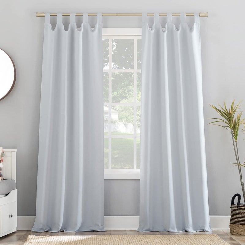 Sun Zero Sun Zero Easton Energy Saving Blackout Tab Top Curtain Panel 40 x 63Oyster White 