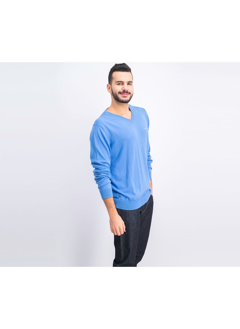 Hackett Men V-neck Sweater, Yonder Blue  - Image 2