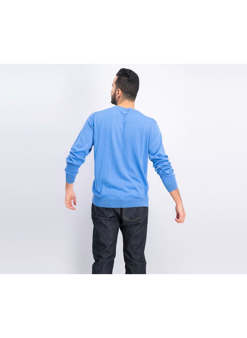 Hackett Men V-neck Sweater, Yonder Blue  - Image 3