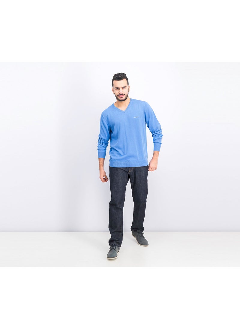 Hackett Men V-neck Sweater, Yonder Blue  - Image 4