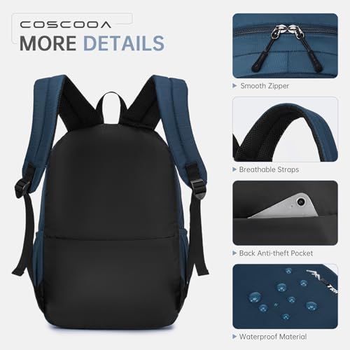 COSCOOA 40x30x15cm Personal Item Travel Ryanair Backpack,16x12x6inch Small Carry On Backpack 20L,Flight Approved Underseat Travel Luggage Bag,Mochila de Viaje,Cabin Size Lightweight Backpack - Image 4