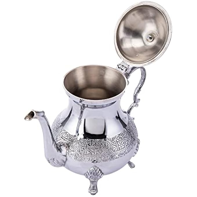 rayihni Moroccon Tea Pot 10Cm X 10Cm X 11Cm Silver - Image 3