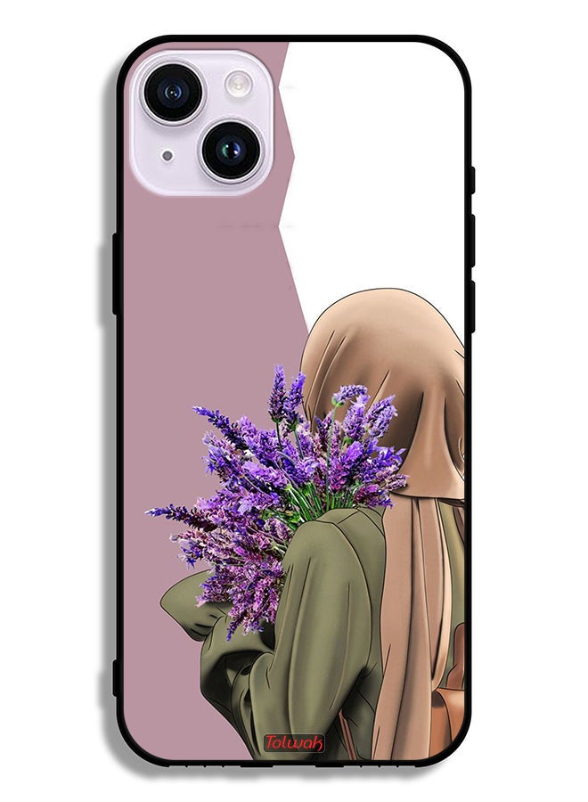 Tolwak Apple iPhone 14 Protective Case Holding Flower - Image 2