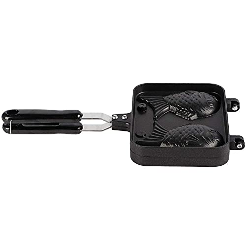 YOSOO Taiyaki Pan, Non-Stick Surface Double Pan Design Fish-Shaped for Fun, Japanese Pancake Maker, with Heat Handle, for Home DIY Party Dessert Waffle Cake - Image 5