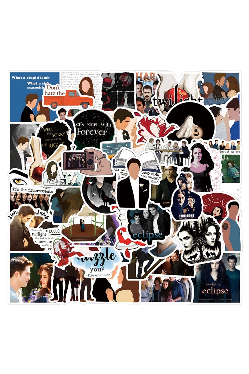 110 قطعة (10/30/50/110 قطعة) ملصقات فيلم توايلايت الكلاسيكي، يمكنك صنعها بنفسك، لوح تزلج، حقيبة سفر، جيتار، أمتعة