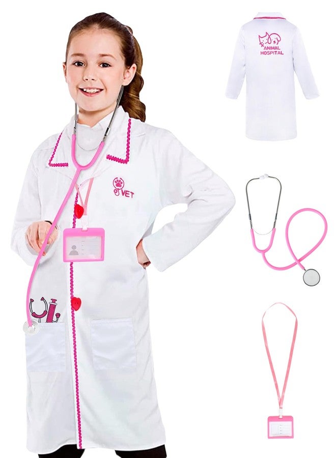 ANPHILE Vet Costume for Kids, Kids Veterinarian Costume, Toddler Doctor Vet Play Set, Career Day Costumes for Girls - Image 1