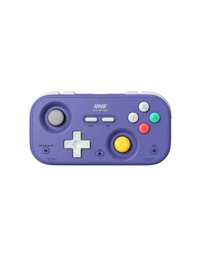Iine Retro Pocket Compact Portable Gaming Controller with Hall Joysticks, 1000Hz, Purple - Image 2