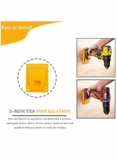 Y&D Bit Holders, Tools Mount Holder for Dewalt 12V 20V Drill, Also Fit Milwaukee M18 18V 10 Packs (w/s 40 screws, yellow)  - Image 4