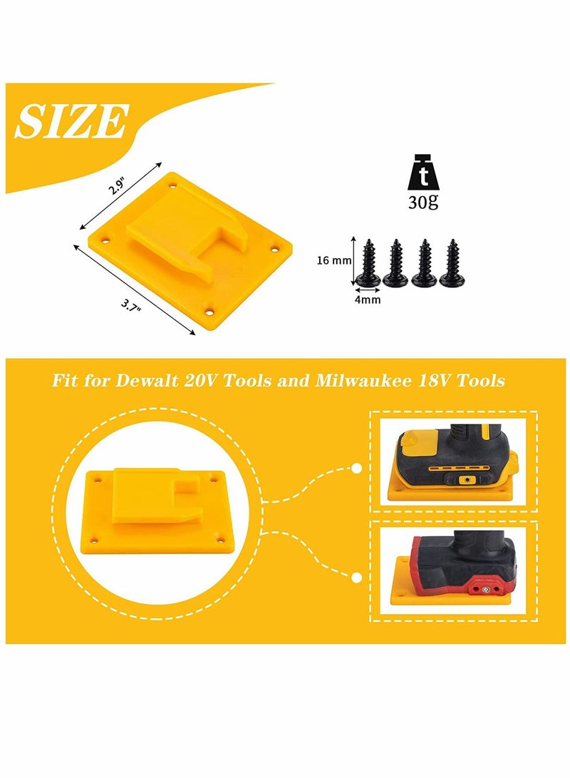 Y&D Bit Holders, Tools Mount Holder for Dewalt 12V 20V Drill, Also Fit Milwaukee M18 18V 10 Packs (w/s 40 screws, yellow)  - Image 2