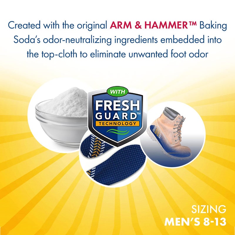 Arm & Hammer Work Boot Insoles for Men and Women - Anti-Fatigue Arch Support Memory Foam Inserts (3 Pack) - Image 4