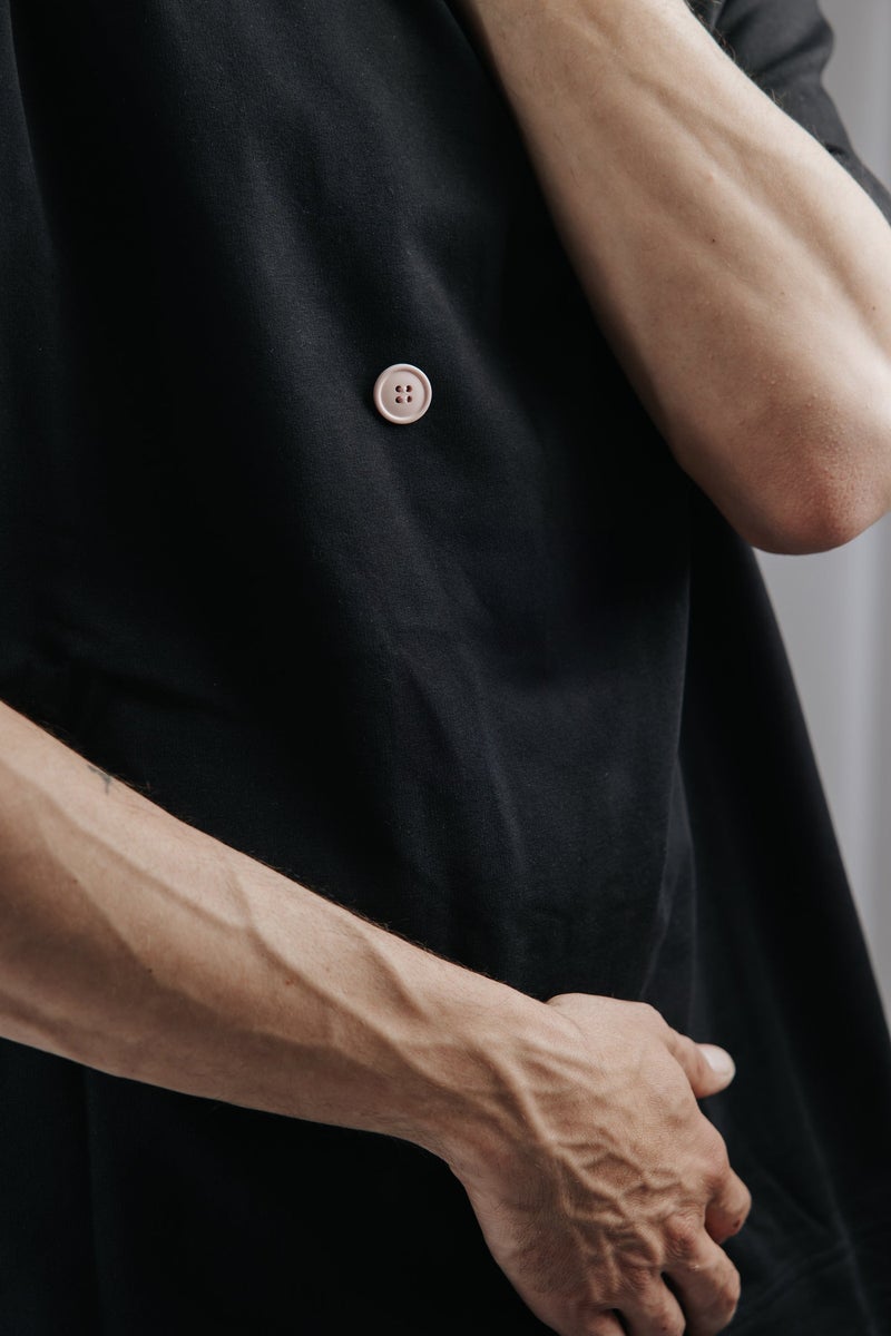 Snugface The Button Oversized Men's T-Shirts - Image 3