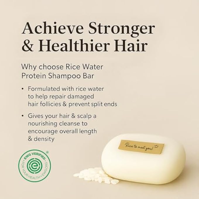 mimosu RICE WATER SHAMPOO BAR - FERMENTED RICE WATER FOR HAIR GROWTH, STRENGTHEN & VOLUMIZE KOREAN HAIR CARE SOAP BAR, ALL HAIR TYPES, SILICONE & SULFATE-FREE, UNSCENTED, 5OZ - Image 3