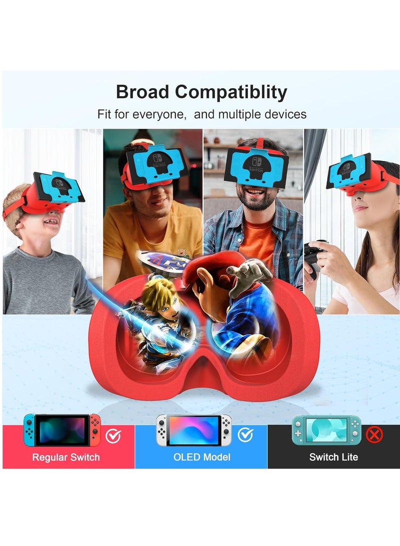 DEVASO Upgraded VR Headset for Nintendo Switch & Switch OLED, Switch Virtual Reality Glasses with Adjustable HD Lenses and Comfortable Head Strap, Labo VR Kit 3D Goggles for Switch Accessories - Image 5