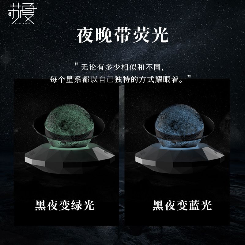 Ares Color-Changing Planet Aroma Stone Car Diffuser - Glow-in-the-Dark Dreamy Orb Decor, Long-Lasting Scent