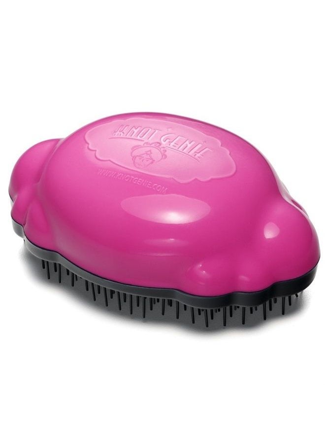 knot Genie Detangling Hair Brush for Kids (Fairy Pink) | Perfect Detangling Brush for Curly Hair, Gently Separate Tangles, Leaves Hair Smooth and Shiny | The Pain Free Knot Detangler 