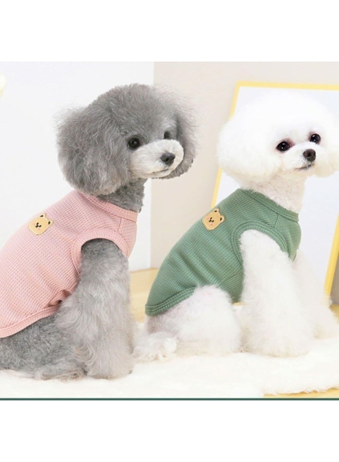 Cotton Dog Shirt, Summer Lightweight Pet T-Shirts, Soft Breathable Stretchy Cats Dogs Tee Shirt, Sleeveless Vest Dog Apparel, for Medium Dog Clothes - Image 2