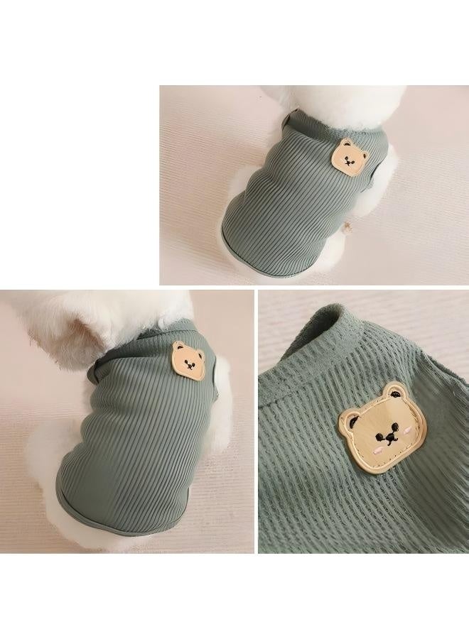 Cotton Dog Shirt, Summer Lightweight Pet T-Shirts, Soft Breathable Stretchy Cats Dogs Tee Shirt, Sleeveless Vest Dog Apparel, for Medium Dog Clothes - Image 4