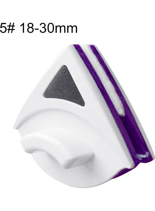 NIBEMINENT Triangular Double-Sided Magnetic Window Scraper White/Purple - Image 1
