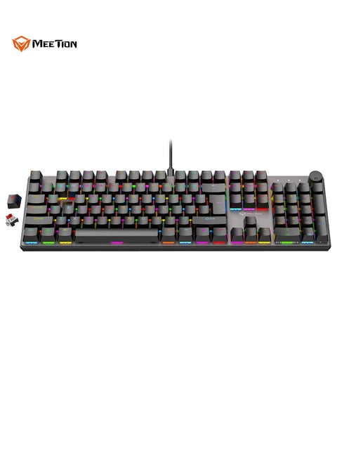 MEETION MK009PRO Red Axis RGB Backlit Hot swap Gamer Wired Mechanical Gaming Keyboard for Computer PC