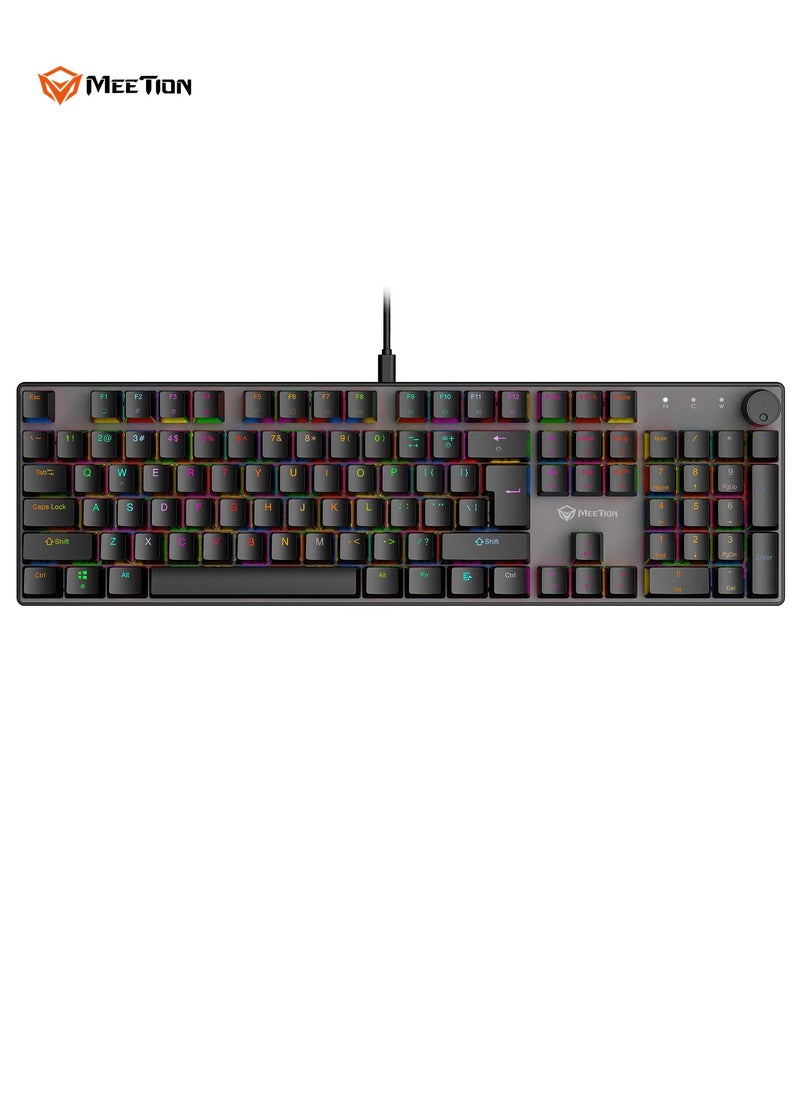 Meetion - MEETION MK009PRO Red Axis RGB Backlit Hot swap Gamer Wired Mechanical Gaming Keyboard for Computer PC - Image 1